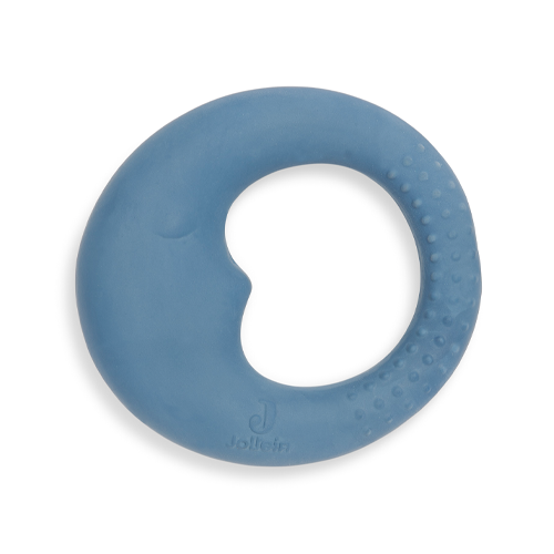 Bijtring Moon - Jeans Blue - 100% natuurlijk rubber