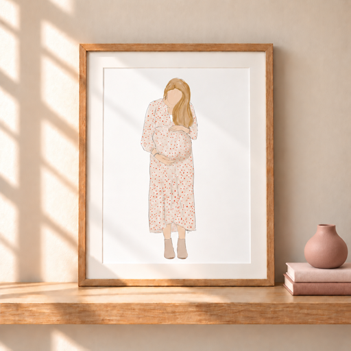 Portret Tekening Kleur Gepersonaliseerd van Foto | Lief Moment &ndash; foto 5