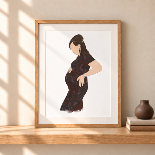 Portret Tekening Kleur Gepersonaliseerd van Foto | Lief Moment &ndash; foto 4