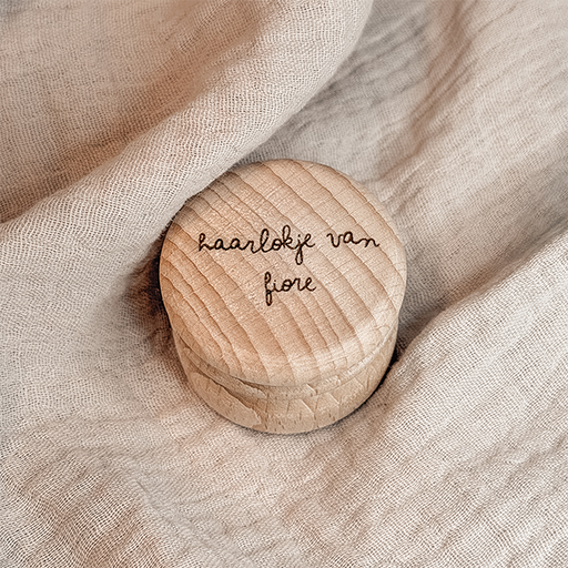 Haarlokdoosje met naam | Gepersonaliseerd | Lief Moment